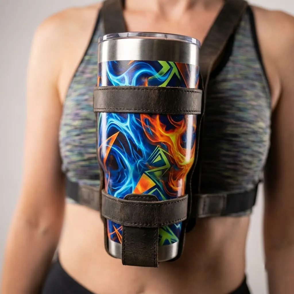 Dynamic Pulse Motion 20oz Leather Tumbler