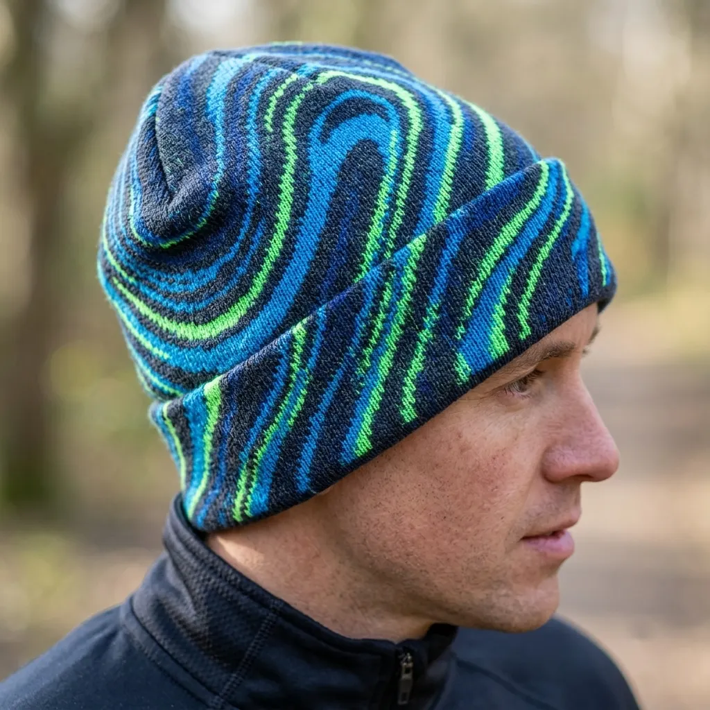 Electric Wave Motion Beanie Hat for Active Energy