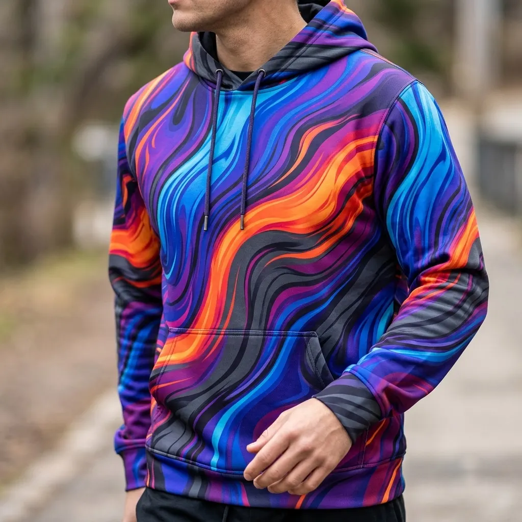 Energy Motion Pulse Abstract Hoodie
