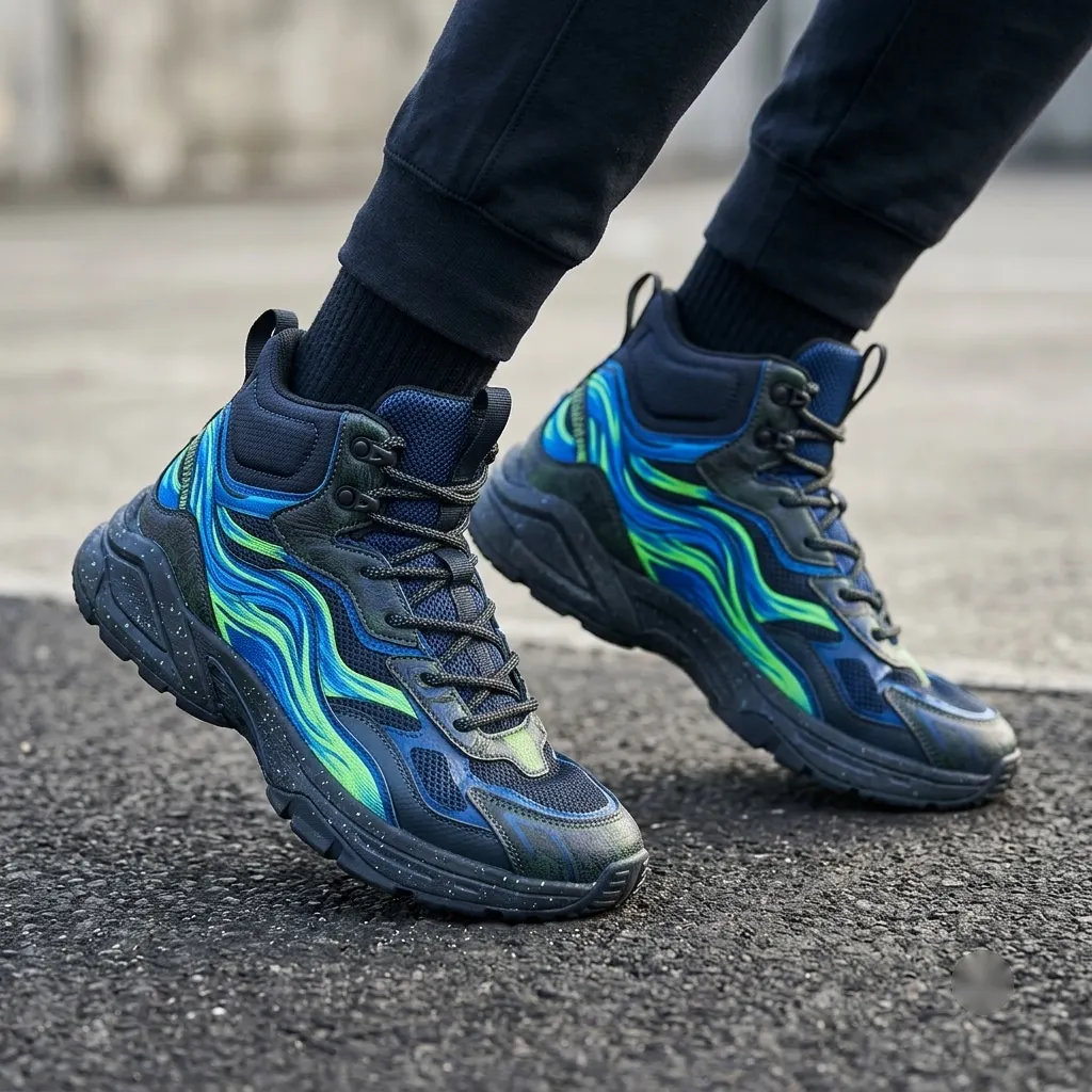 Electric Pulse Motion High-Top Basketball Sneakers