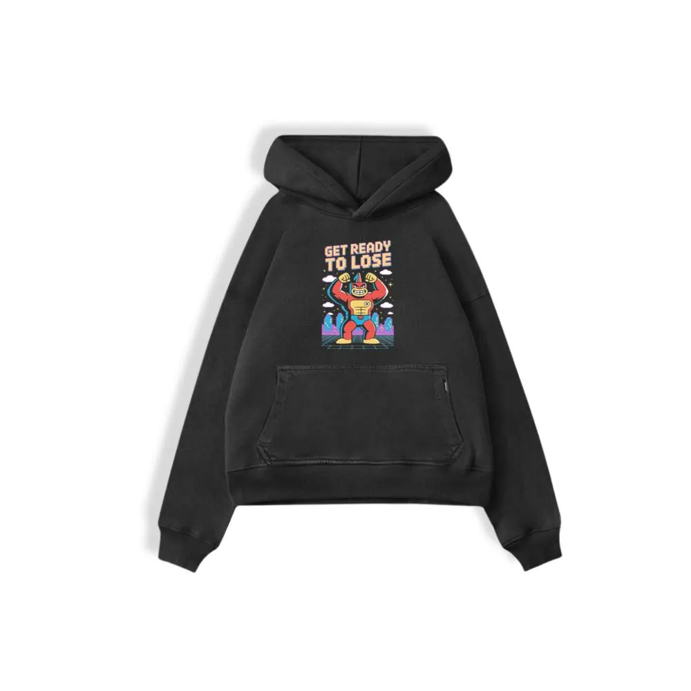 Get Ready to Lose Retro Robot Cartoon Design Hoodie